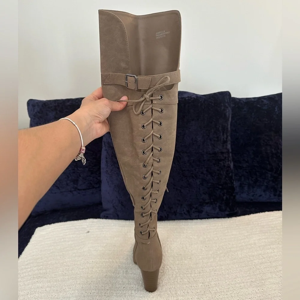 Jasmine Brown Over-the-Knee Boots